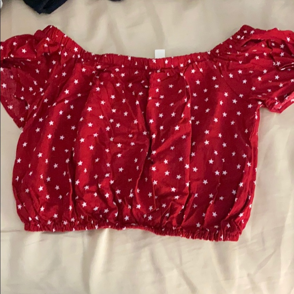 red crop top